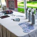 Table with merchandise