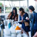 People talking and having coffee