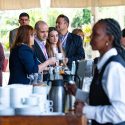 People in line for coffee