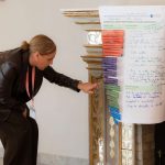 Woman looking at chart