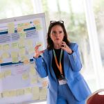 Woman presenting meeting