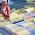 Sticky notes on board
